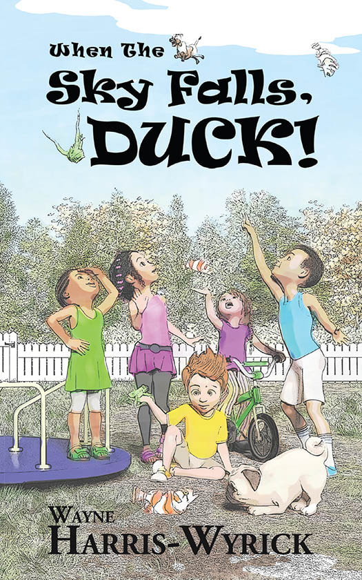 When the Sky Falls, DUCK! by Wayne Harris-Wyrick & 4RV Publishing, illustrated by Aidana WillowRaven (2D cover)